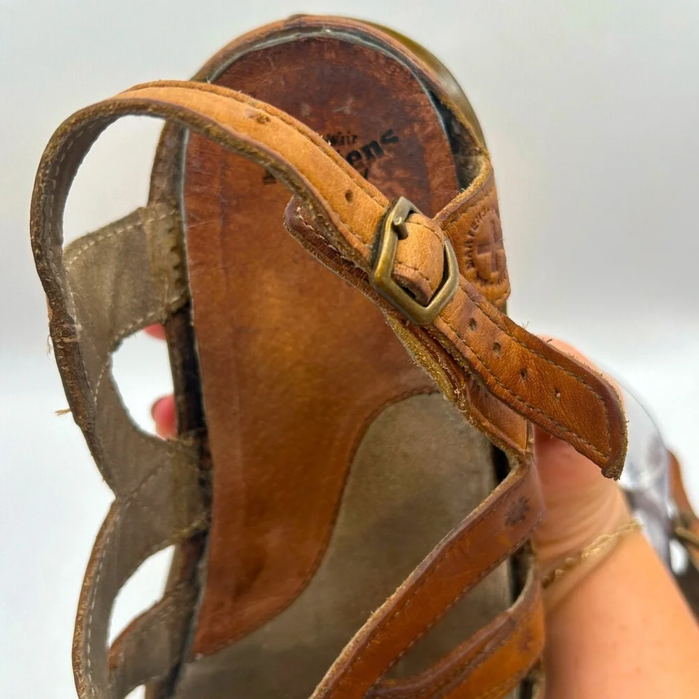 Vintage Dr. Martens Daisy Brown Leather Fisherman Sandals Chunky Women’s SZ 10 - Picture 8 of 17